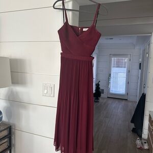 ALI & JAY Ribbed Maroon Dress